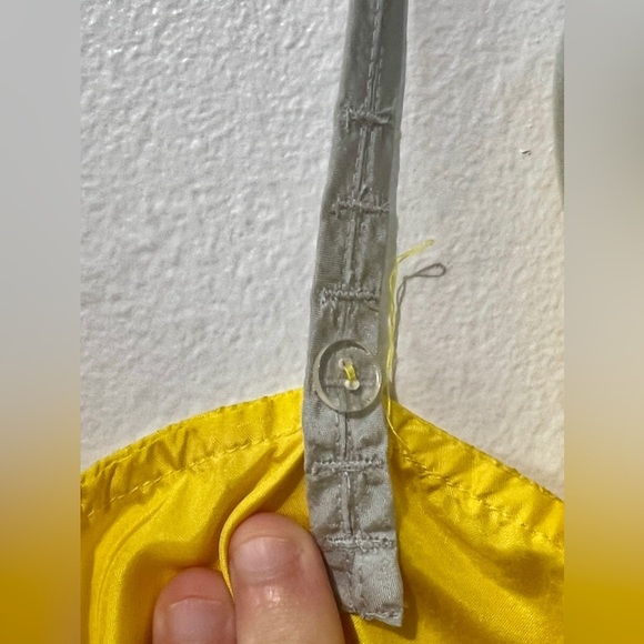 J. Crew NWT 100% Silk Yellow Babydoll Y2K Tank Top - Size 8 - Picture 8 of 9